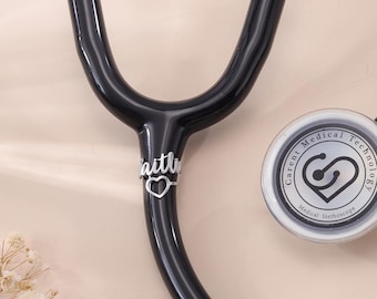 Targhetta con nome stetoscopio personalizzata, ciondoli stetoscopio targhetta identificativa regali per infermieri, medici, infermieri, studenti di medicina
