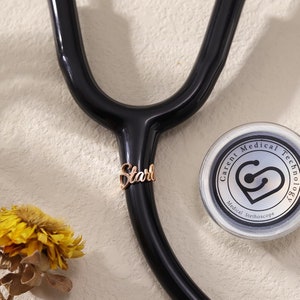 Stethoscope Name Tag Personalized, Stethoscope Charms ID Tag Gifts for Nurses, Doctors, RN, Medical Students