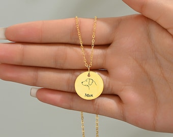 Custom Dog Name Necklace, Personalized Jewelry for Pet Lover, Animal Pet Memorial Gift, Dog Breed Silhouette Necklace, Engraved Dog Necklace