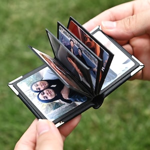 Benutzerdefinierte Mini 10 Fotoalbum Schlüsselanhänger, personalisierte Geschenke für Papa, Geschenk von Tochter zu Papa, Vatertagsgeschenke, Freund Geburtstagsgeschenk
