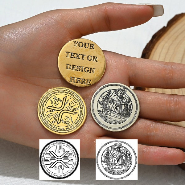 Design Your Own Logo Coins, Custom Engraving Coin, Personalized Engraved Challenge Coin, Gifts For Him or Gift For Her