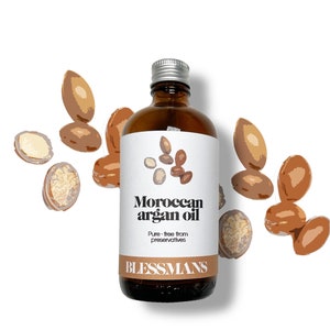 Pure unrefined moroccan argan oil  | hair oil | hair strengthening oil | less plastic packaging