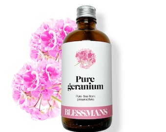 Rose Geranium Essential Oil | Pure Undiluted Botanical Oil for Facial Oils, Bath & Body | Eco-Friendly Plastic-Free Packaging | Aromatherapy