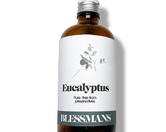Pure eucalyptus essential oil | Blessman's pure & undiluted | bath oils, less plastic packaging