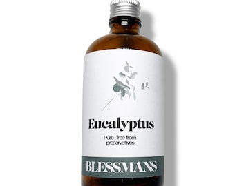 Pure eucalyptus essential oil | Blessman&#39;s pure & undiluted | bath oils, less plastic packaging