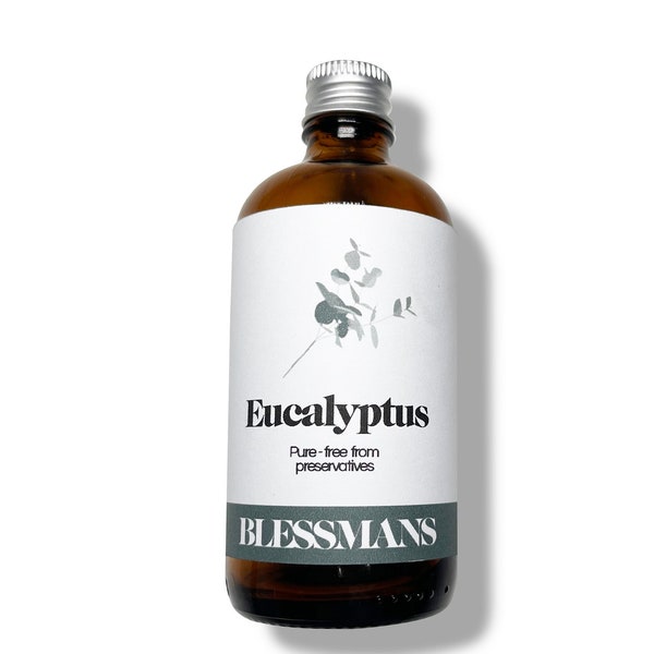 Pure eucalyptus essential oil | Blessman's pure & undiluted | bath oils, less plastic packaging