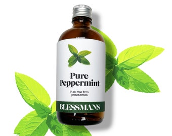 Pure peppermint essential oil for Aromatherapy, skincare, haircare bath oil natural insect repellent Less plastic | Blessman’s