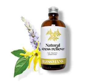 Natural anti-anxiety and calming pure essential oil blend | lavender essential oil, ylang ylang, rosemary, bergamot | Aromatherapy, bath oil