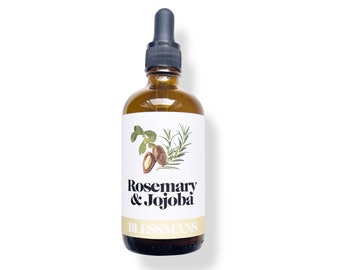 Reines Rosmarin & Jojoba Haar- und Körperöl | weniger Plastik, reine ätherische Öle keine Konservierungsstoffe
