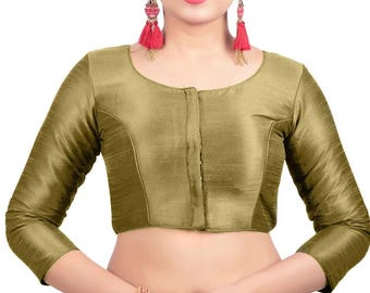 Handmade Silk Saree Blouse: Indian Wedding Party Wear