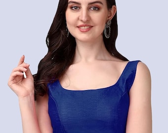 Sweetheart Neck Silk Blend Saree Blouse: Wedding Party Crop Top