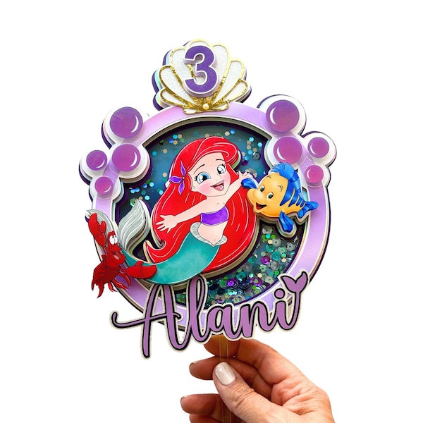 Baby Ariel Cake Topper, The Little Mermaid Party Decorations, Baby Ariel Birthday Theme, The Little Mermaid Party