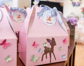 Woodland 3D butterflies favor box