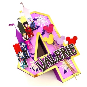 Disney Villains Custom 3D Letters, Maleficent Party Decorations, Evil Queen Birthday Theme, Halloween 3D Letters, Cruella Party Theme