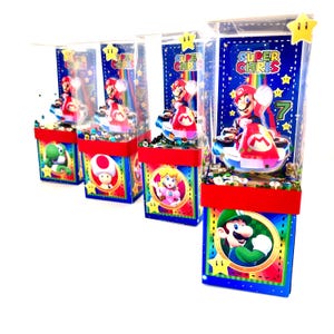 Super Mario Bros Favor Boxes,Party Decorations, Mario Custom Birthday Gable Boxes,Party Favors,Nintendo Favor Treat Box