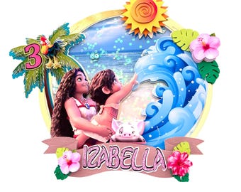 Adorno para tarta de cumpleaños de Moana, decoraciones para fiesta de Moana 2, adorno para tarta de cumpleaños de Moana, decoración para fiesta de bebé Moana, suministros para fiesta de Moana