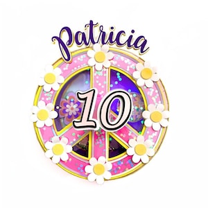 Zwei Groovy Cake Topper: Retro Geburtstag Party Dekor
