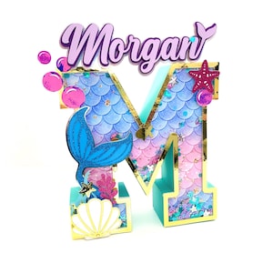 3D Mermaid Tail Letter: Under the Sea Birthday Party Decor