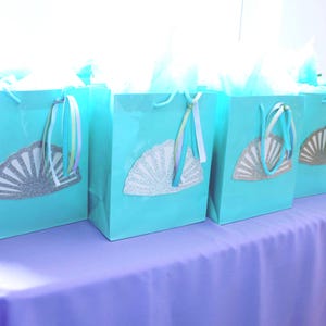 Mermaid Favor Bags, Under the Sea Party decoration, Seashell treat boxes, Ariel birthday party