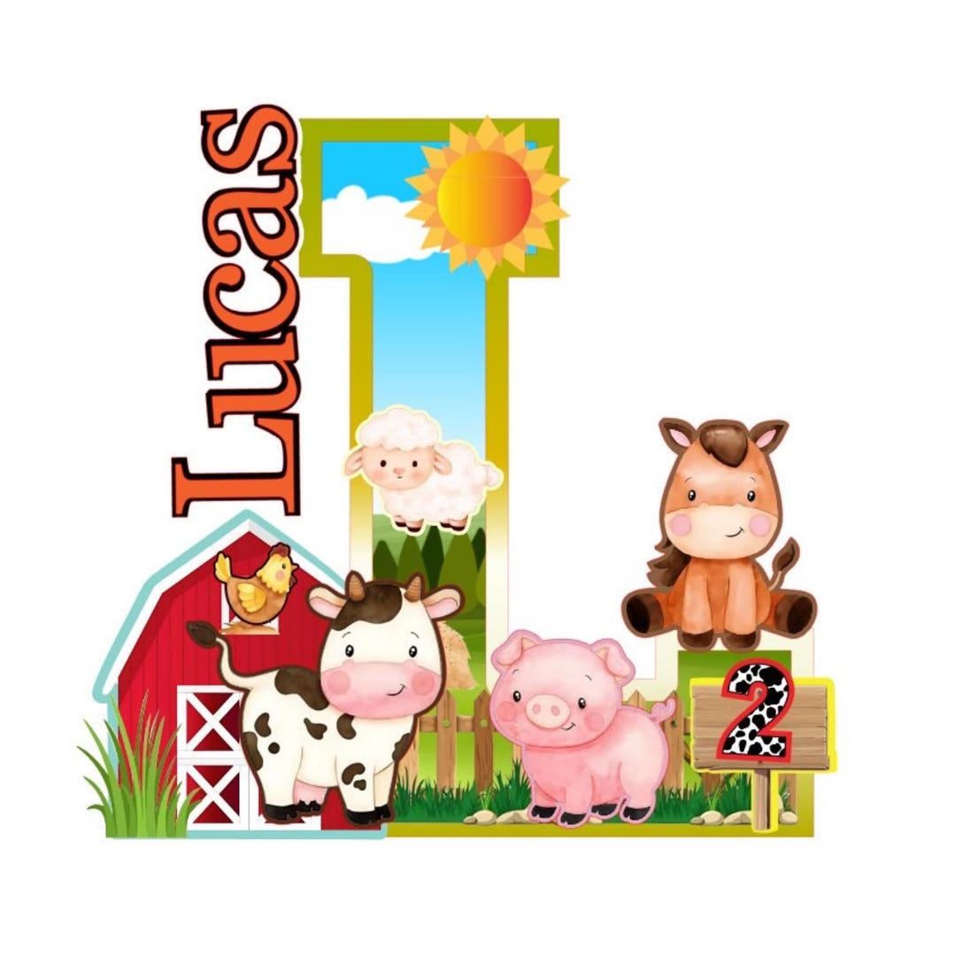 Personalized Farm Birthday 3D Letters: Barnyard Party Decorations - Etsy