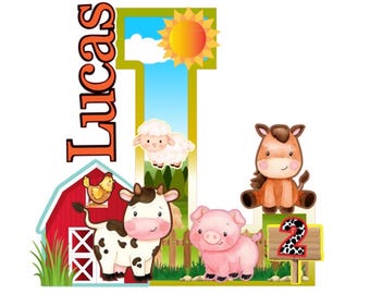Personalized Farm Birthday 3D Letters: Barnyard Party Decorations
