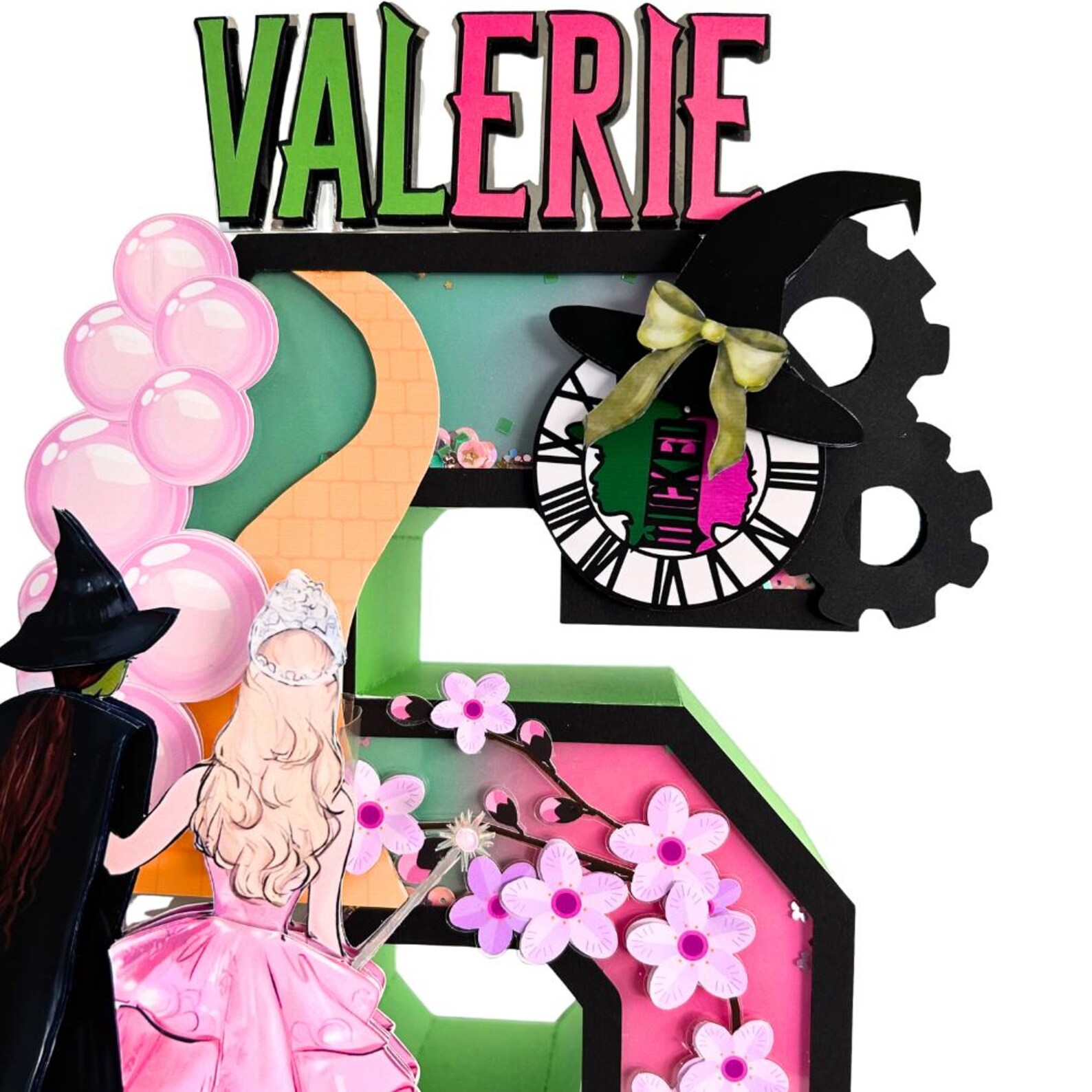Wicked 3D Letters, Glinda and Elphaba Birthday Party Decoration, Pink ...