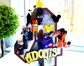 Niestandardowe litery 3D z motywem złoczyńców Disneya, dekoracje na imprezę z motywem blizn, motyw urodzinowy Maleficent, litery 3D na Halloween, motyw imprezy z motywem Złej Królowej