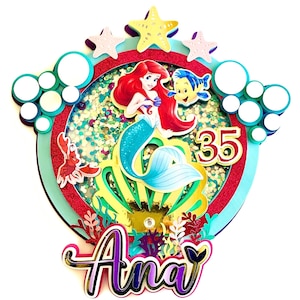 Ariel Cake Topper: Little Mermaid Birthday Party Decoration