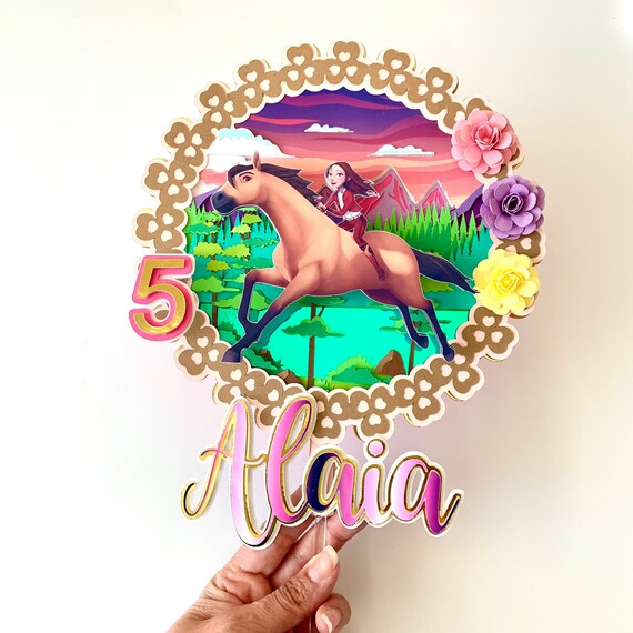 Spirit Riding Free Cake Topper. Spirit Riding Free Birthday Party Decor, lucky and spirit cupcake topper Il_570xn
