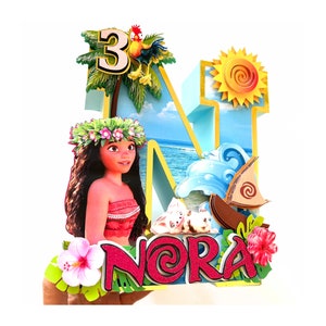 Moana Theme 3D Numbers, Moana Birthday Party Decorations, Moana Custom Letters, Moana Party Supplies, Moana Party Decor image 8