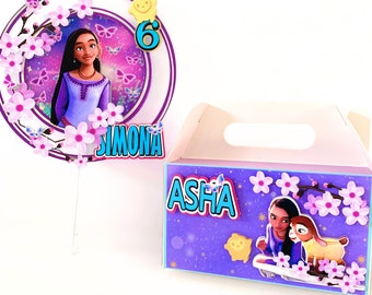 Magical Disney Wish Birthday Party Kit, Princess Asha Decor, Wish Party Supplies, Custom Cake Topper
