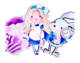 Alice in Wonderland Birthday Centerpieces, ONEderland Party Decor, Alice Party Theme, Alice Party Supplies