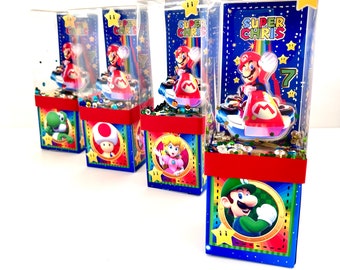 Super Mario Bros Favor Boxes,Party Decorations, Mario Custom Birthday Gable Boxes,Party Favors,Nintendo Favor Treat Box