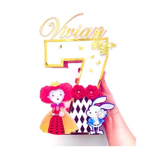 Queen of Hearts 3D Letters, Alice in Wonderland Birthday Party