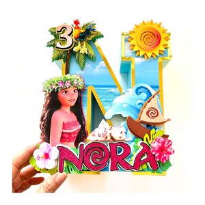 Moana Theme 3D Numbers, Moana Birthday Party Decorations, Moana Custom Letters, Moana Party Supplies, Moana Party Decor image 7