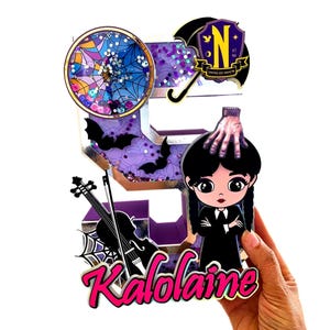 Wednesday Addams Theme 3D Numbers, Halloween Birthday Party Decorations, Addams Family 3D Letters, Wednesday Party Supplies, Wednesday Theme