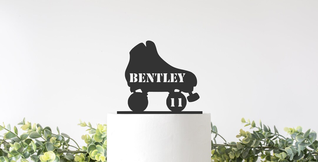 Customizable Roller Skates Cake Topper Etsy