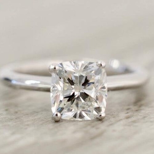 1.50ct Cushion Cut Engagement Ring Wedding Ring 4 Prong - Etsy
