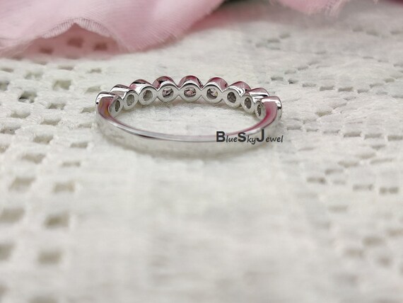 Stacking Eternity Rings CZ Eternity Band CZ Stacking Ring 14K Gold Plated Half Eternity Band Bezel Wedding Band Women Matching Band Ring Etsy Canada
