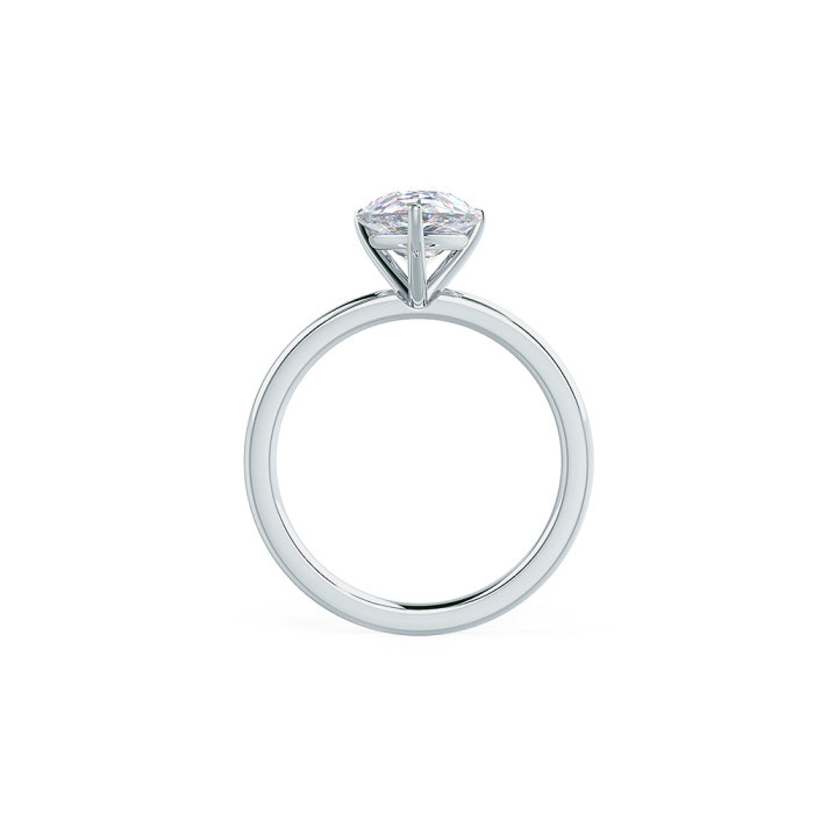 Pear Cut Engagement Ring 3 Ct Pear Solitaire Ring Teardrop Etsy