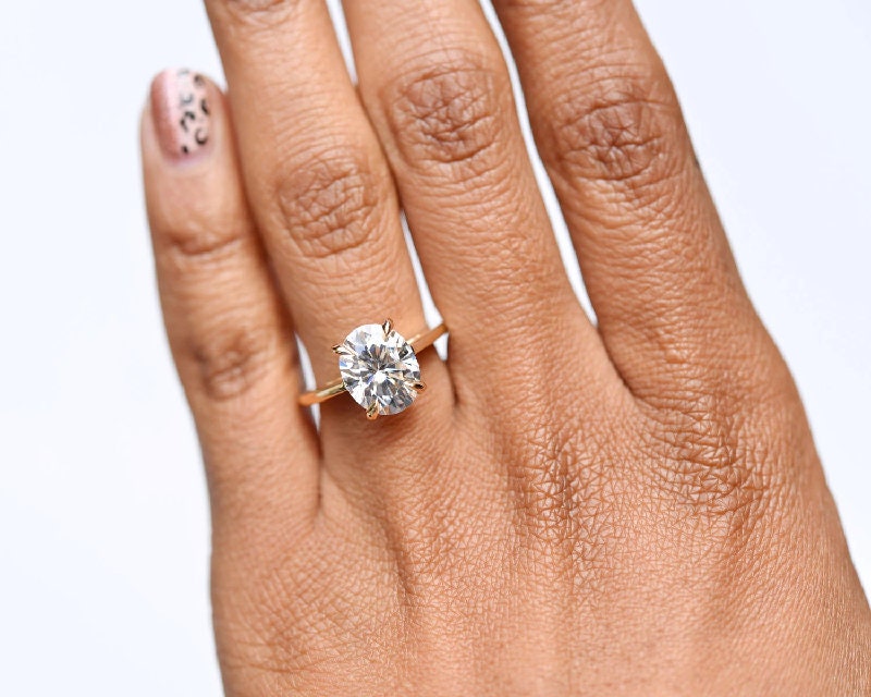 10x8 Oval Moissanite Etsy