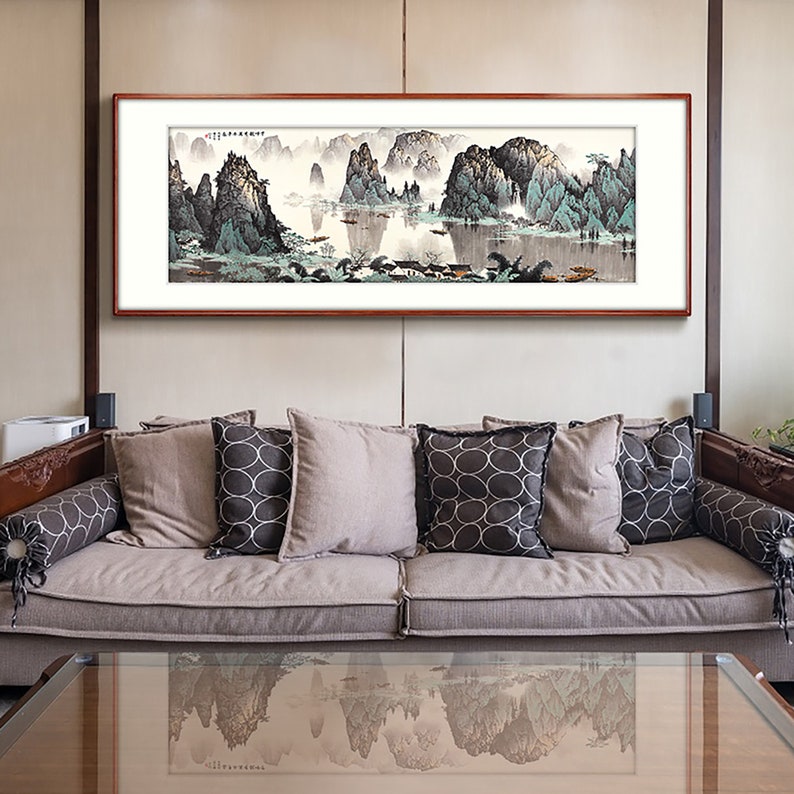 Chinese art Asian wall art Landscape Artwork Chinese Etsy