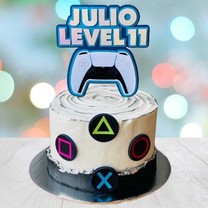Gamer Cake Topper, personalisierter Controller Gamer Cake Topper, Videospieler Geburtstagstorte Topper, Gamer Controller Party Dekoration, Videospiel