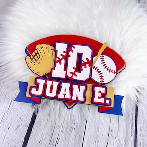 Baseball Cake Topper, Personalized Baseball Cake Topper, Baseball Birthday Cake Topper, Baseball Party Decorations, Baseball Centerpiece