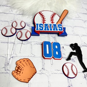 Baseball Cake Topper, Personalized Baseball Cake Topper, Baseball Birthday Cake Topper, Baseball Party Decorations, Baseball Centerpiece