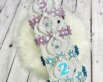 Princess crown, blue/purple Crown, Frozen crown, princess costume, silver Tiara, Elsa tiara, frozen Birthday Party, Crown birthday party