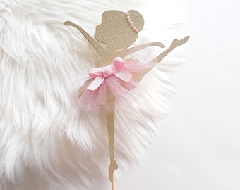 Elegant Ballerina Cake Topper for Birthday Parties & Ballet, Themed Events, Tutu Birthday Party Decoration, Ballet Girls Party Decor