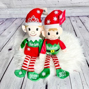 Personalized Christmas Elves, Boy Elf Girl Elf, Holiday Elves Plush, Christmas Elf, baby 1st Christmas, Christmas gifts, personalized Elf