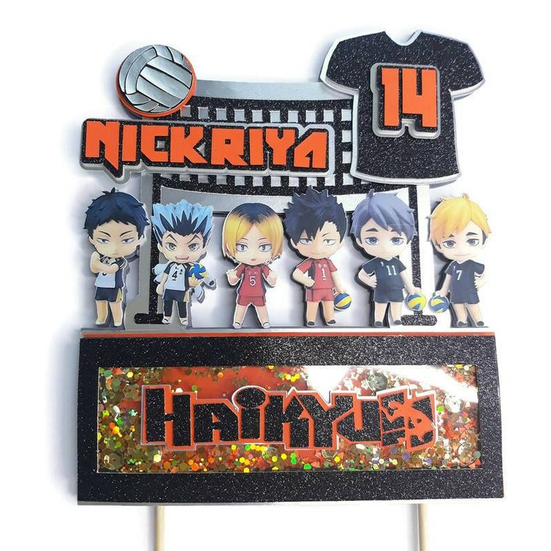 Haikyuu Haikyu Cake D\u00e9cor cake topper Haikyu Birthday Party Haikyu! Haikyu Inspired Custom Cake Topper Personalized Haikyu cake topper