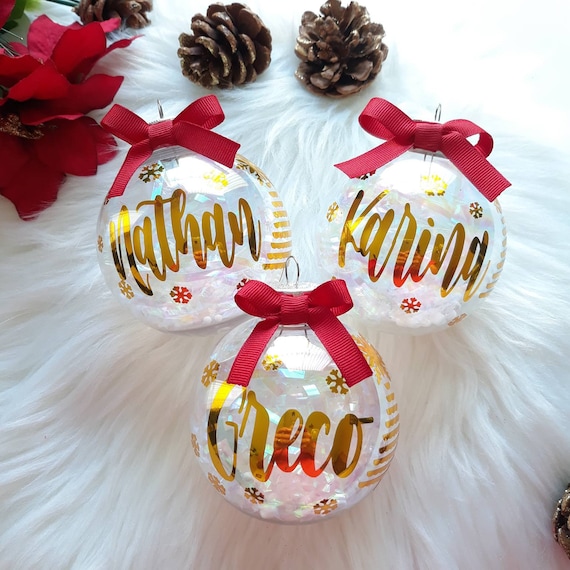Personalized Christmas Ornaments Name Ornaments Personalized Etsy